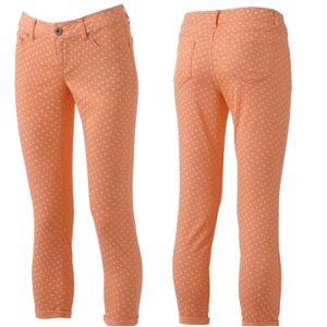 Juniors SO’ Polka Dot Skinny Ankle Denim